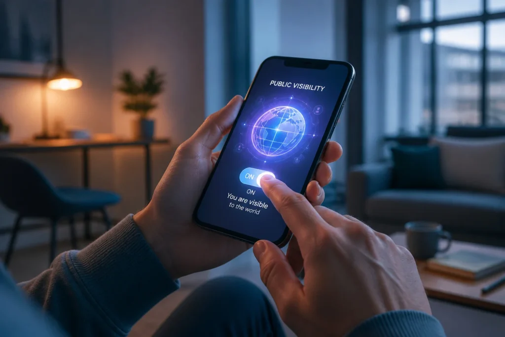 Connexion mondiale sur smartphone